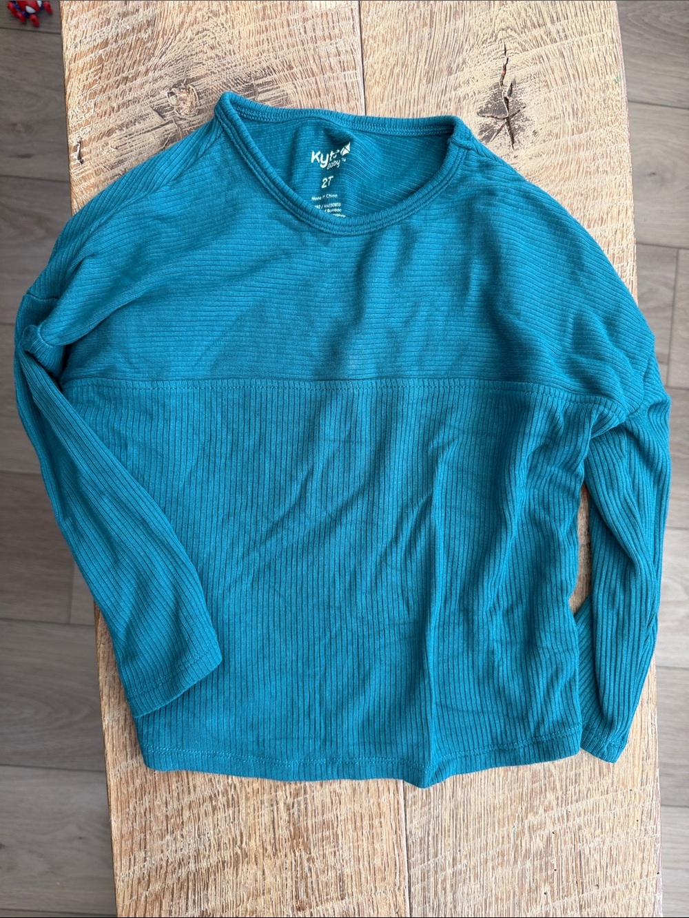 Kyte BABY Teal Long Sleeve Ribbed Tee